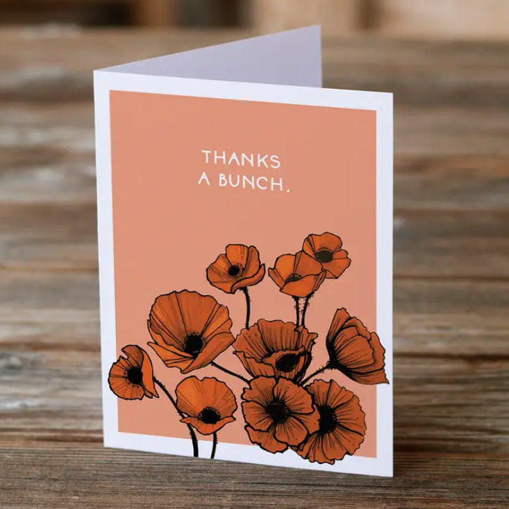 'Thanks a Bunch' Poppies card