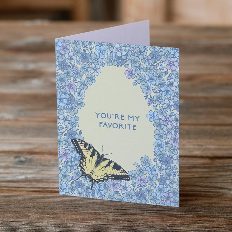 'You're My Favorite' Forget-Me-Not card