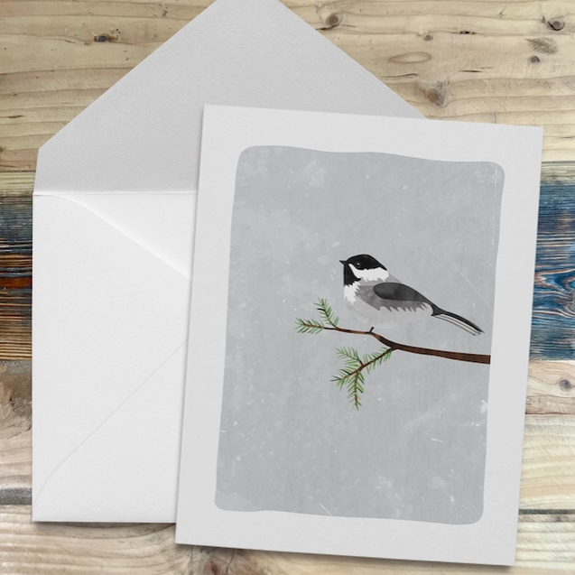 Chickadee card