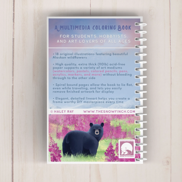 Floral Alaska Art Coloring Book