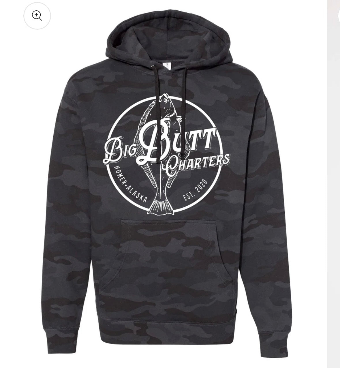 Big Butt Black Camo Hoodie