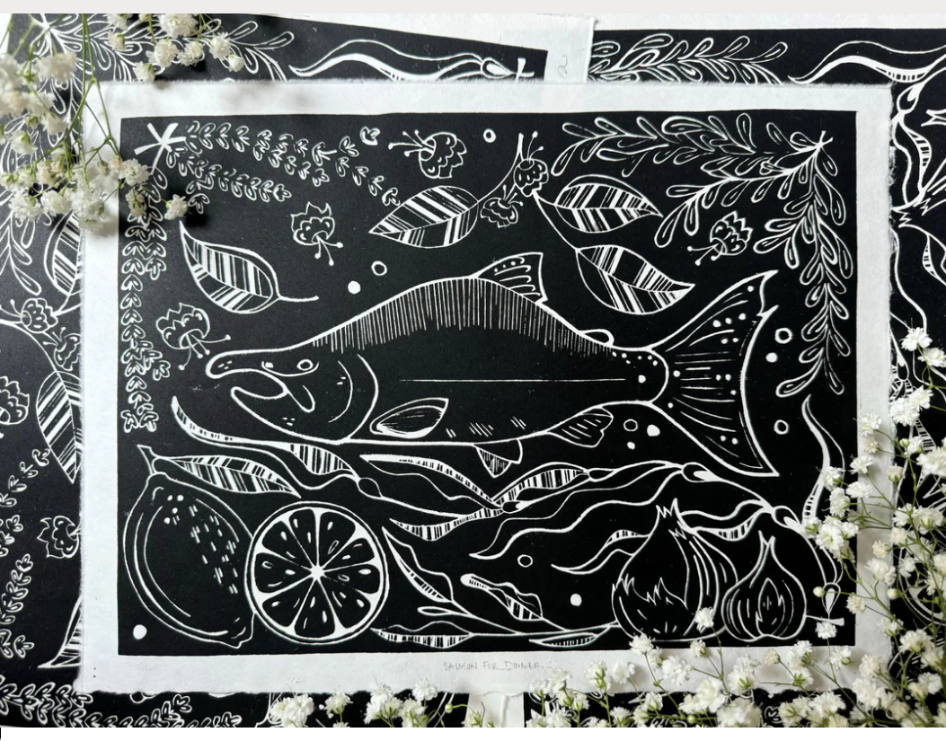 Salmon For Dinner prints