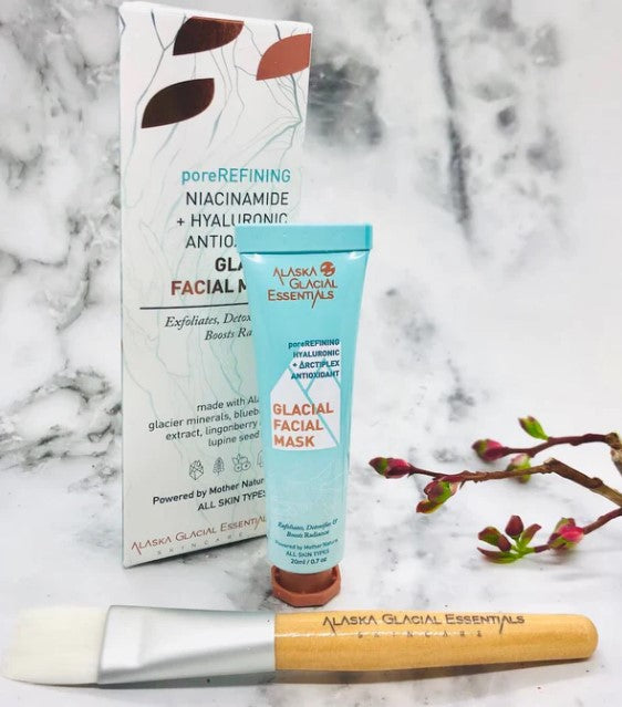 Alaska Glacial Mud Mask + Brush Mini Kit
