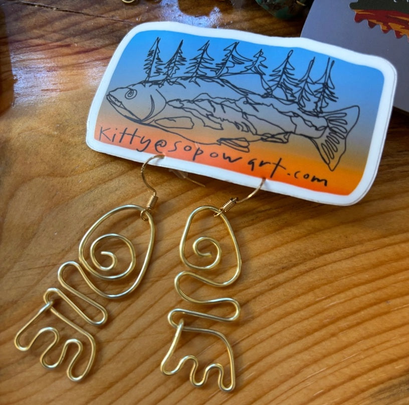 Wire Fish earrings