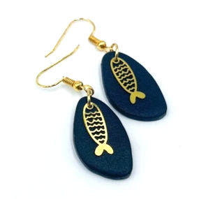 Fish Pebble Earrings