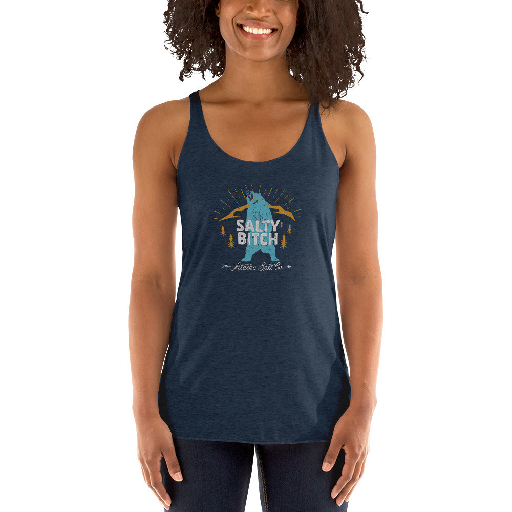 Salty Bitch Bear Racerback Tank