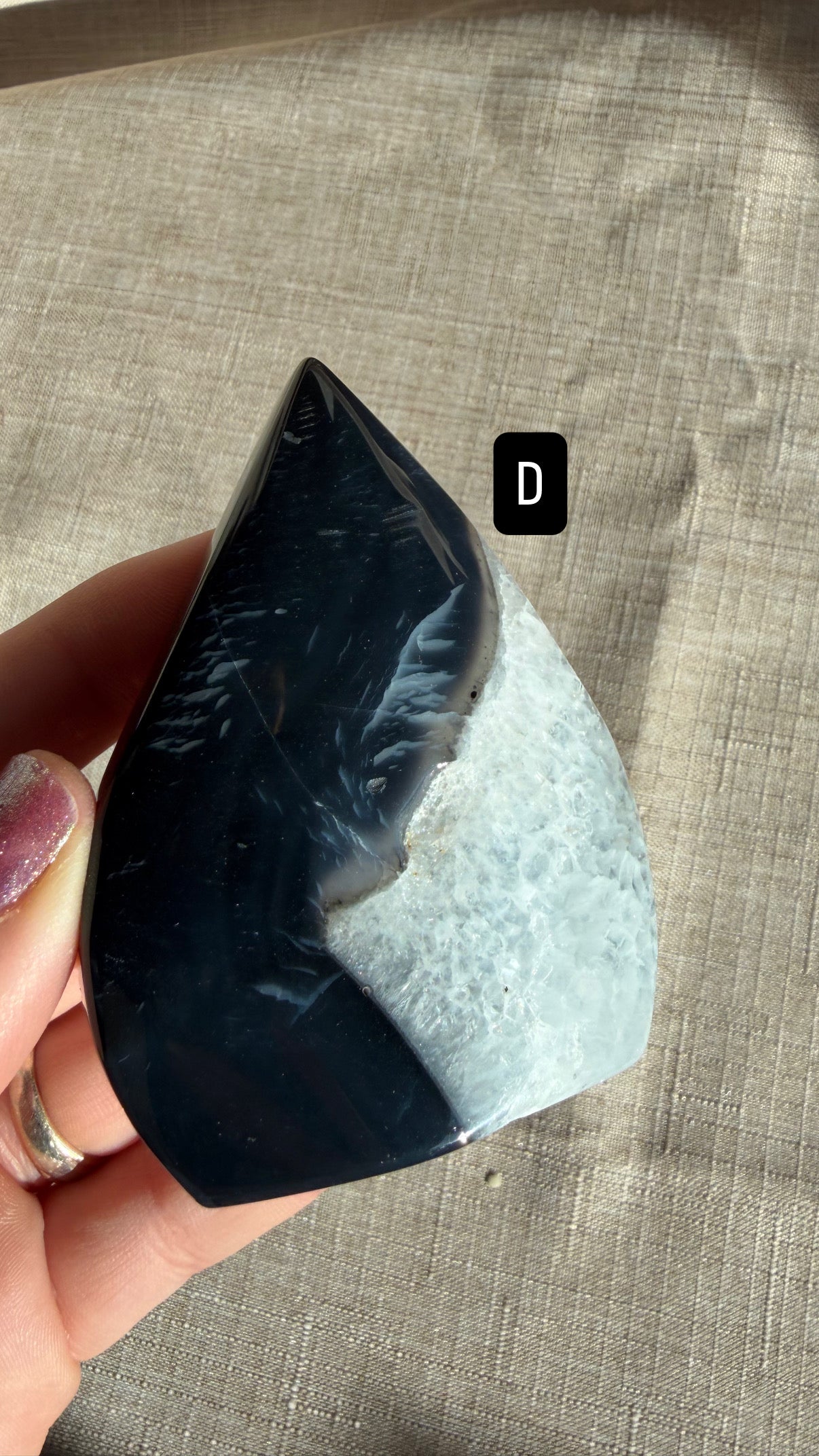 Black Banded Agate Freeform Crystals