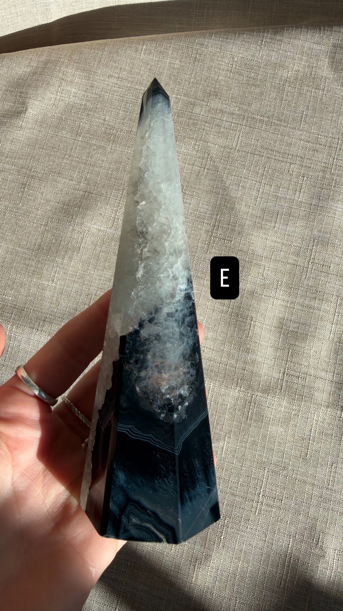 Black Banded Agate Obelisk Crystals