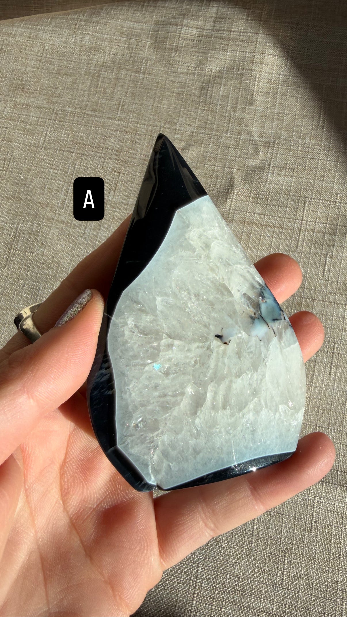 Black Banded Agate Freeform Crystals
