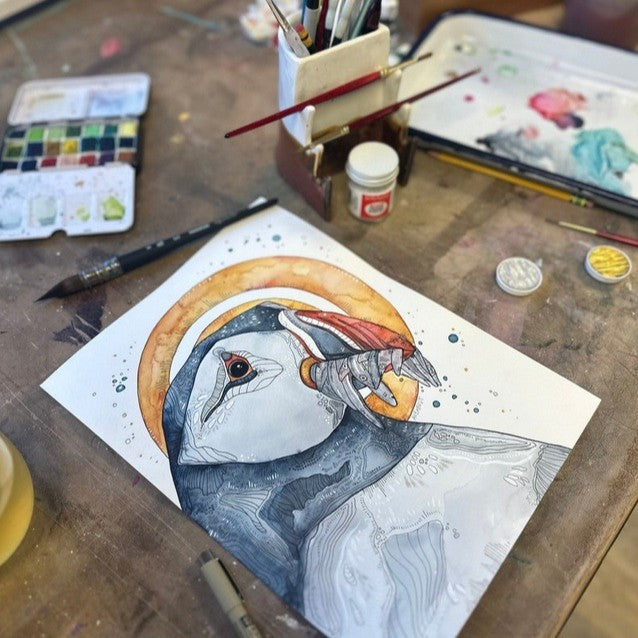 Hungry Puffin prints