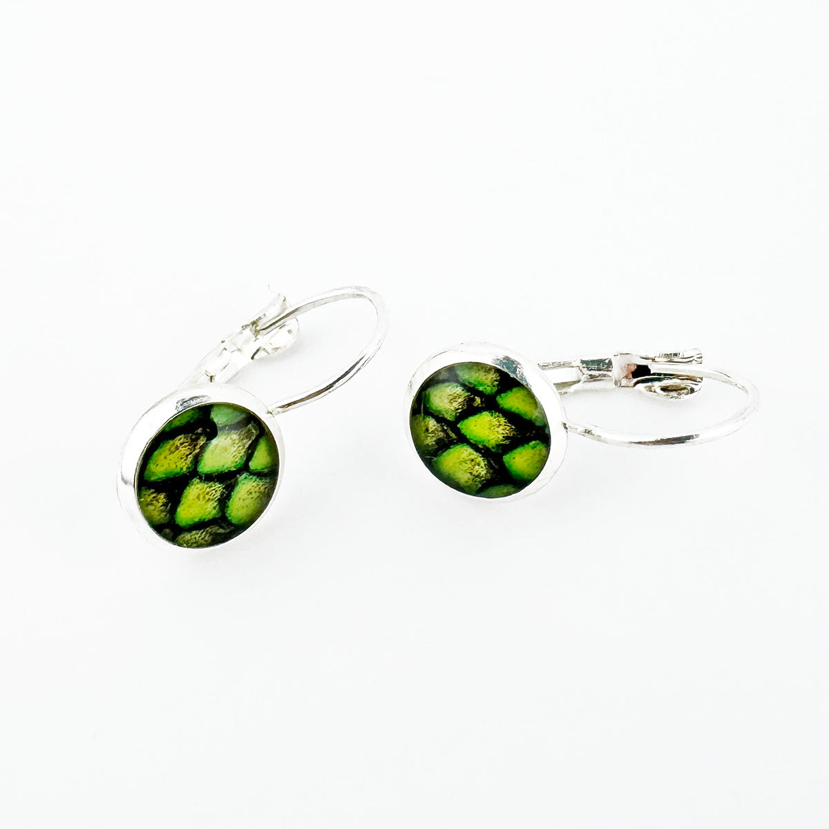 Salmon Skin Latchback earrings