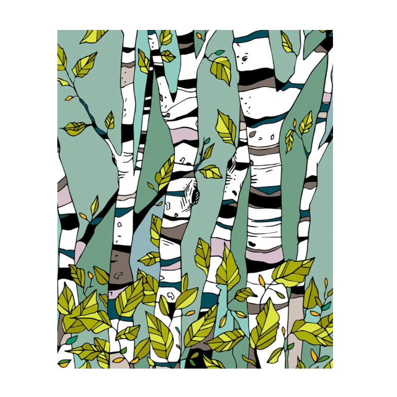 Blue Birch prints