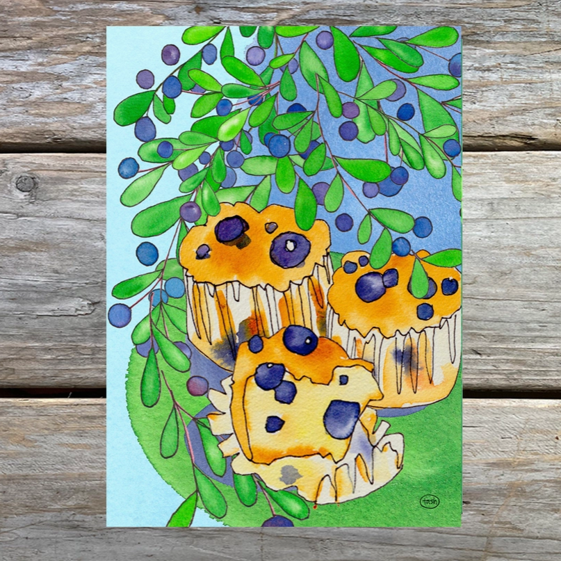 Blueberry Muffins Recipe card