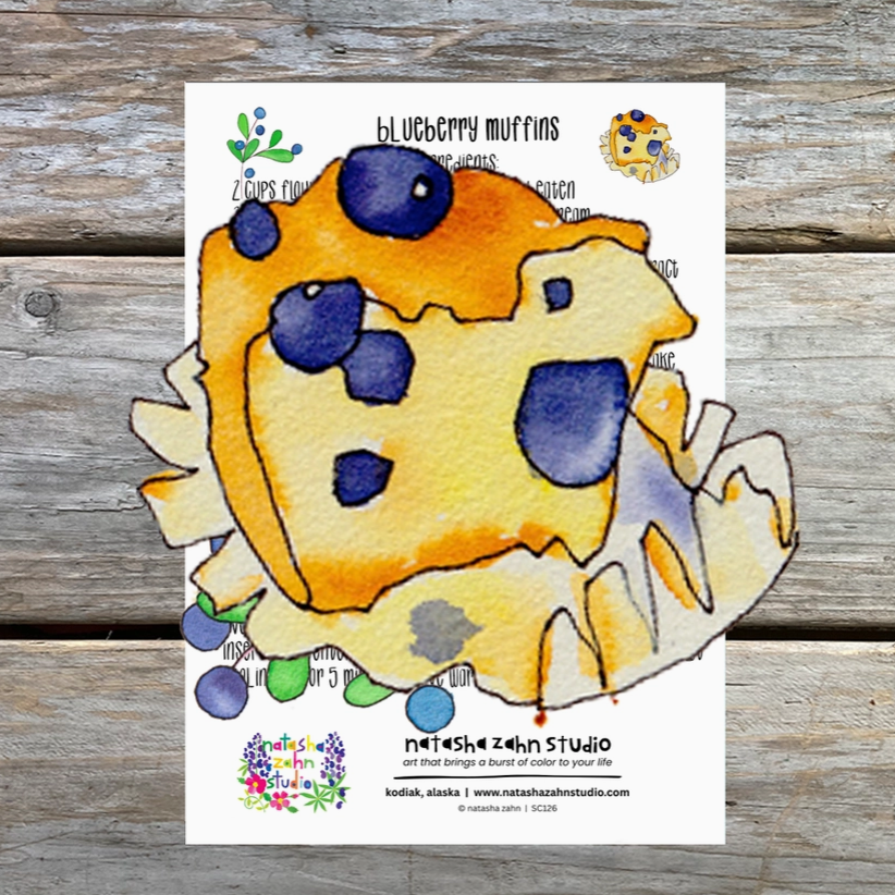 Blueberry Muffins Recipe card