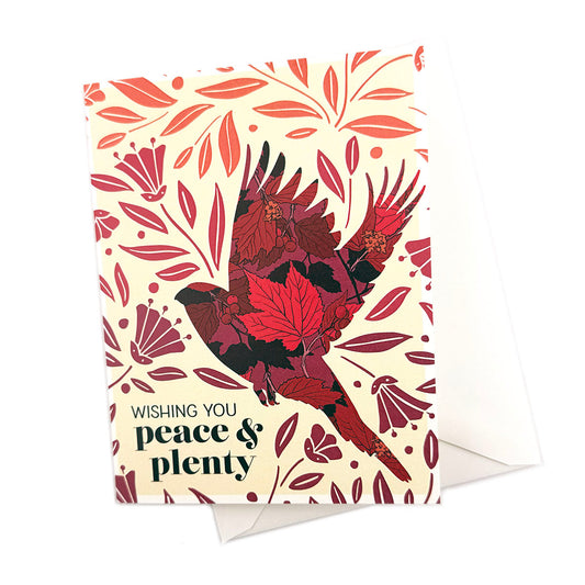 'Peace & Plenty' card