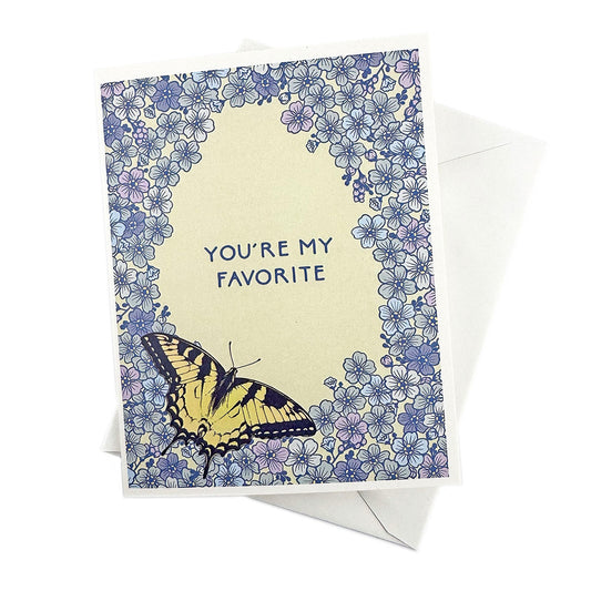 'You're My Favorite' Forget-Me-Not card