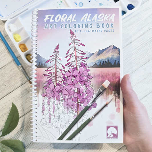 Floral Alaska Art Coloring Book