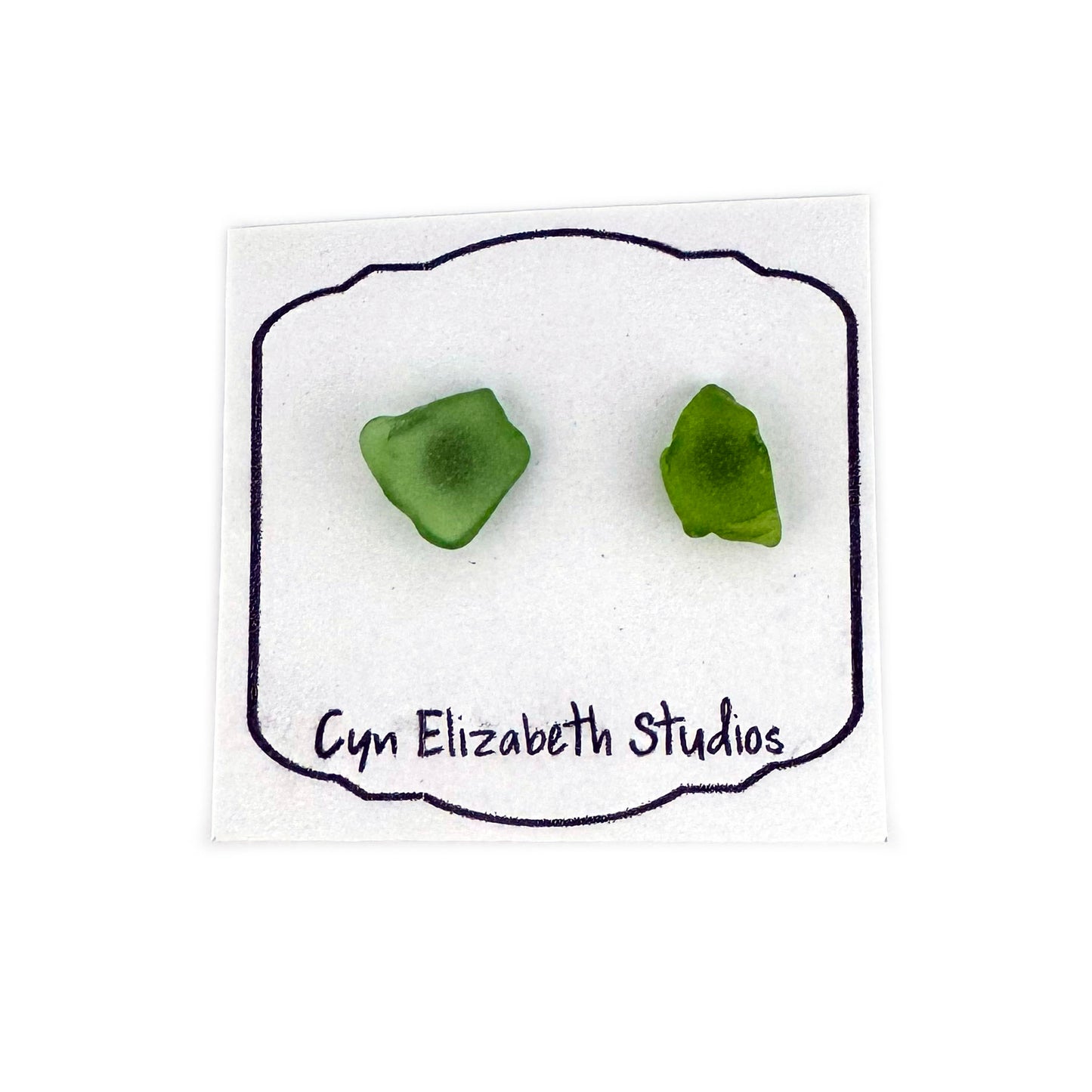 Sea Glass Stud Earrings