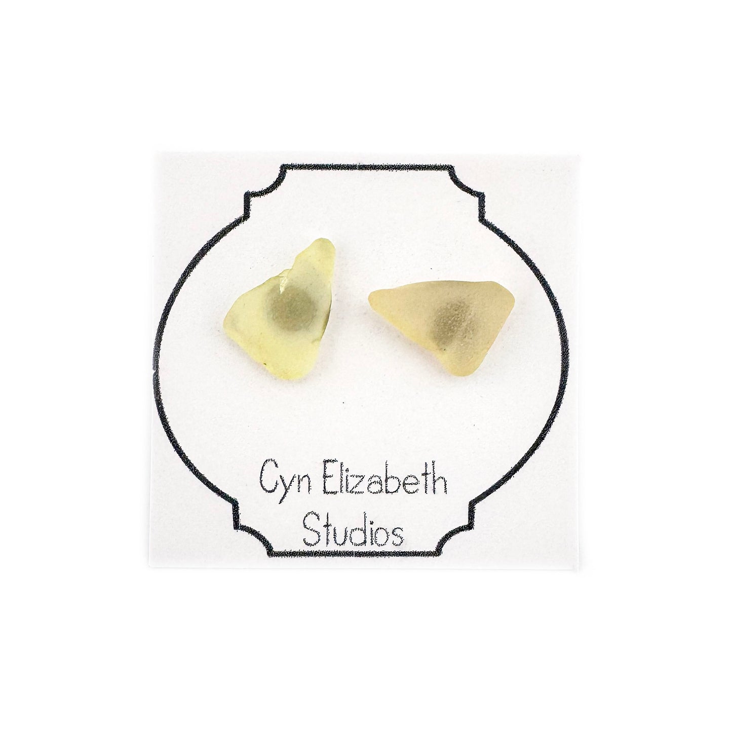 Sea Glass Stud Earrings