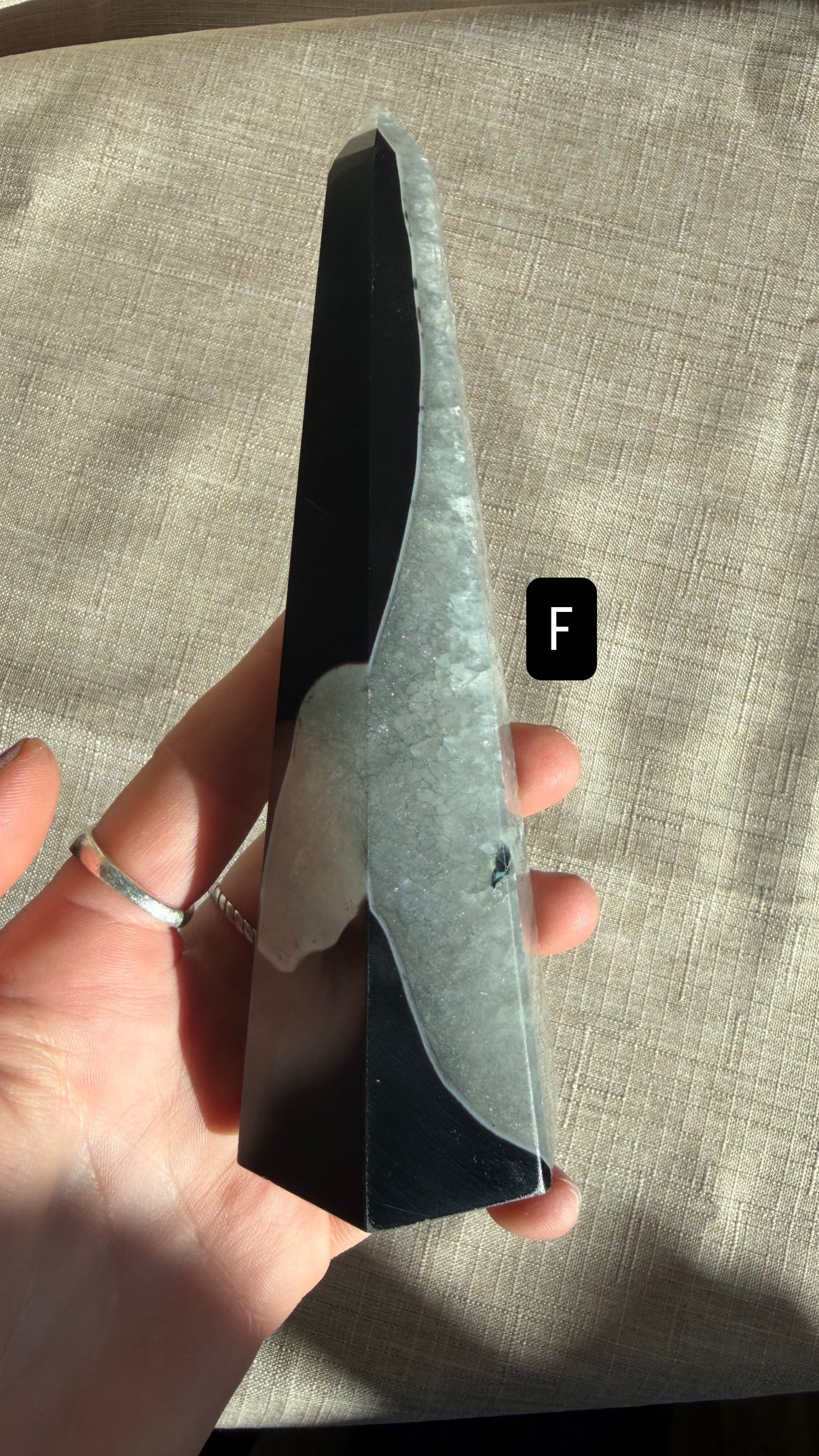 Black Banded Agate Obelisk Crystals