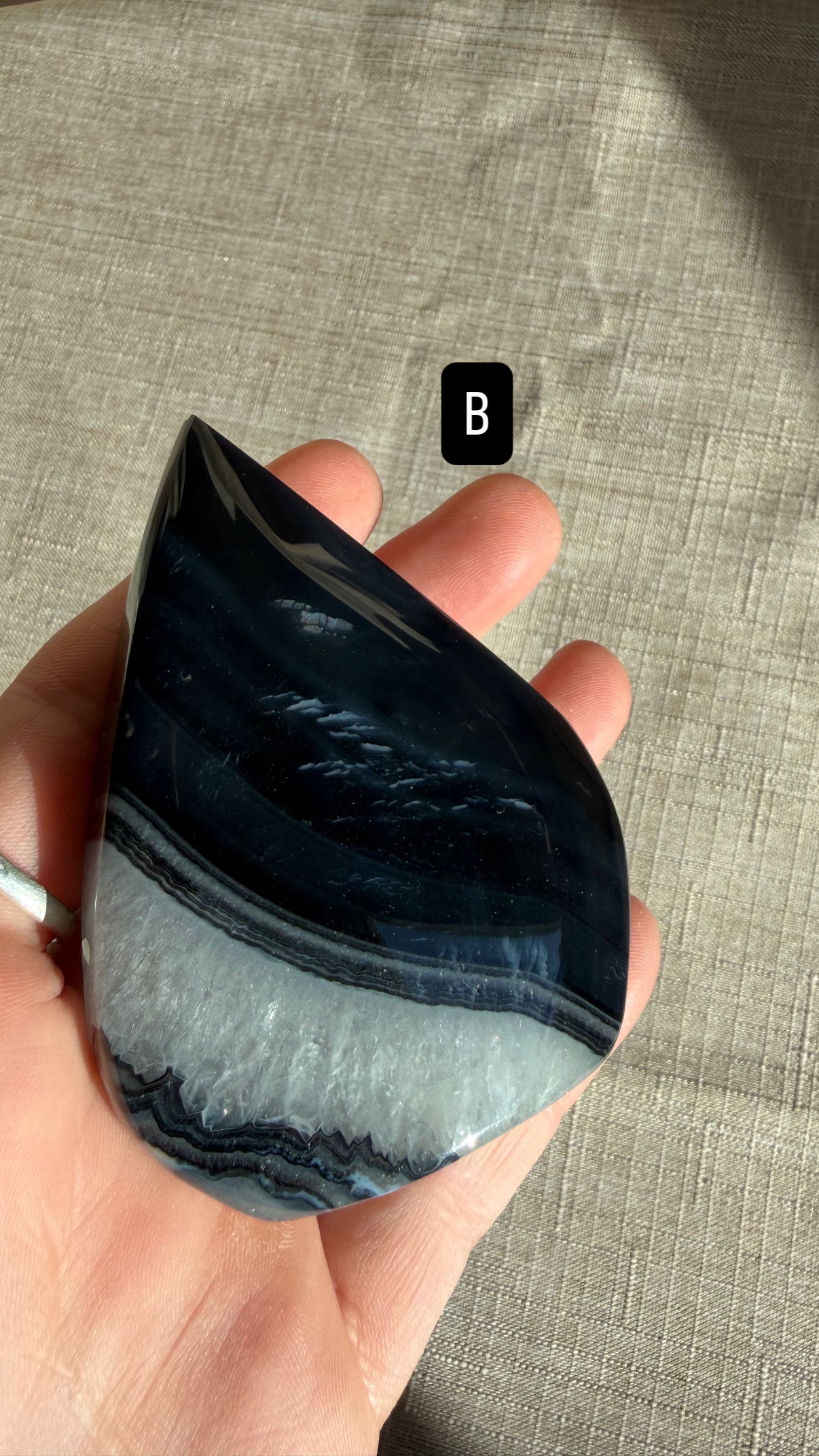 Black Banded Agate Freeform Crystals
