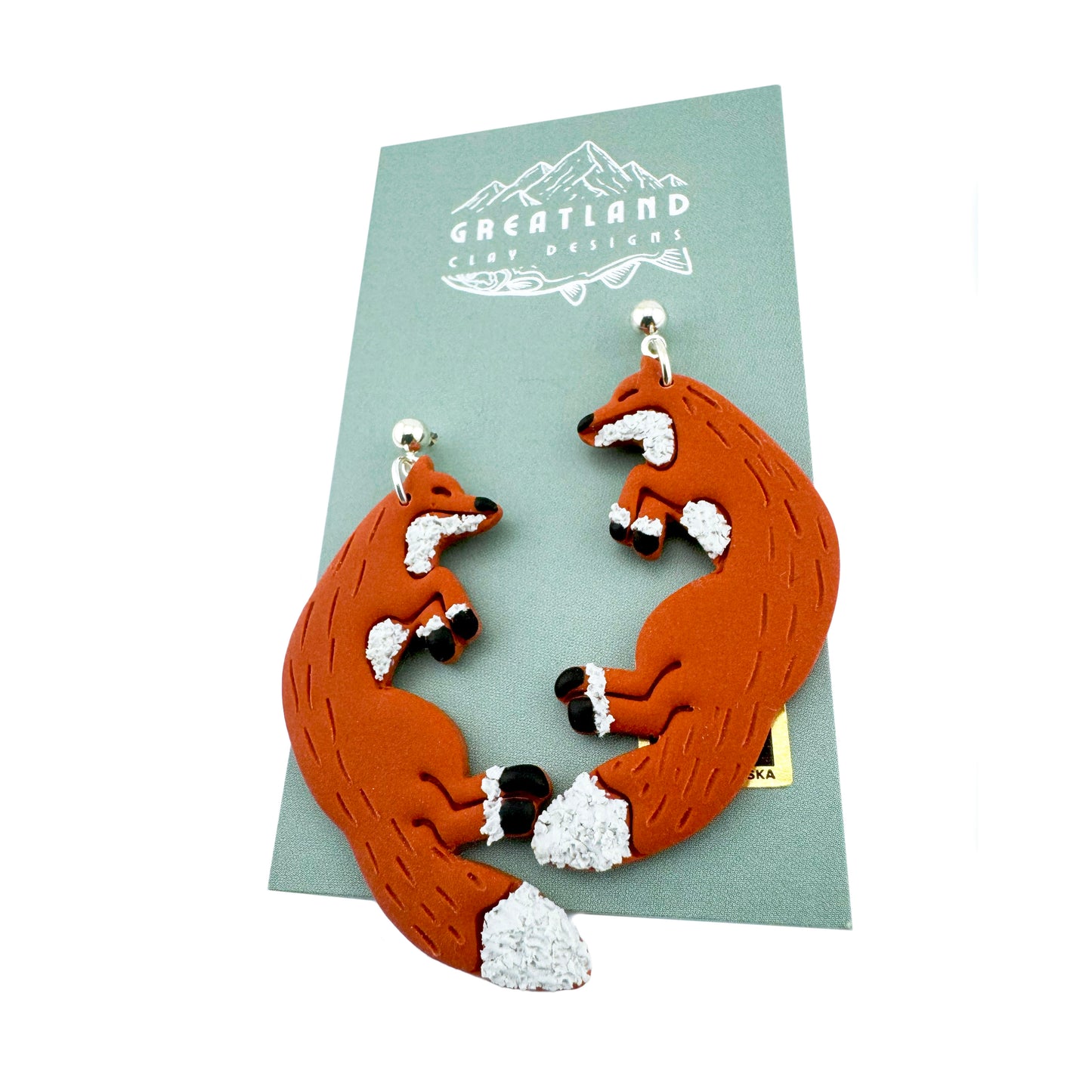 Red Fox Dangle Earrings