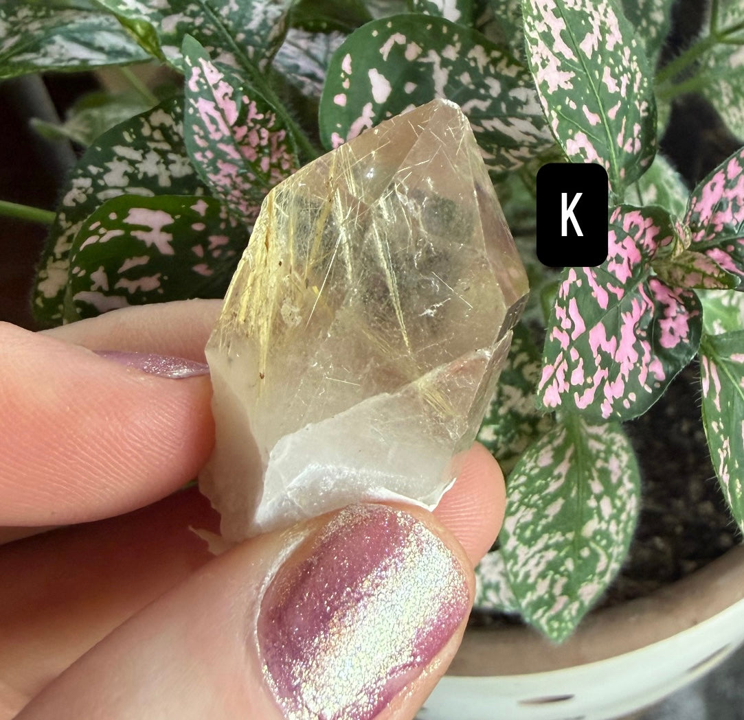 Gold Rutile Quartz Crystals