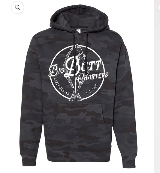 Big Butt Black Camo Hoodie