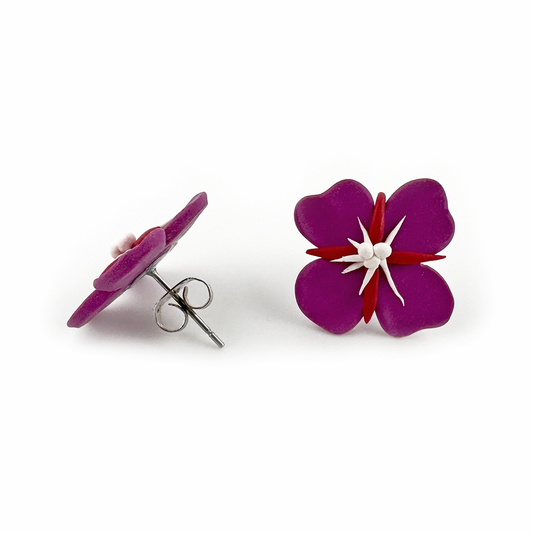 Fireweed Clay earrings