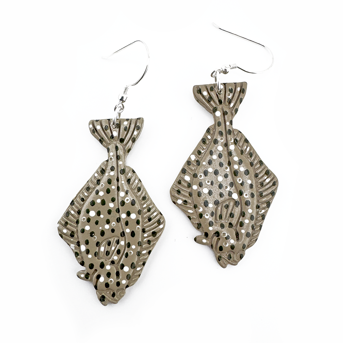 Halibut Clay Dangle Earrings