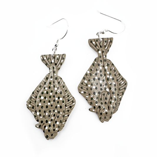 Halibut Clay Dangle Earrings