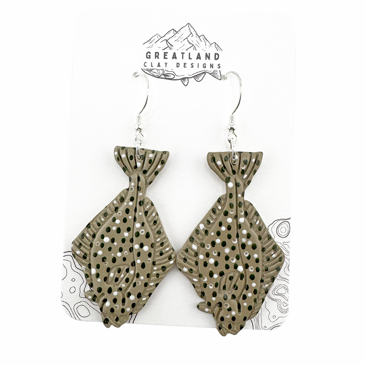 Halibut Clay Dangle Earrings
