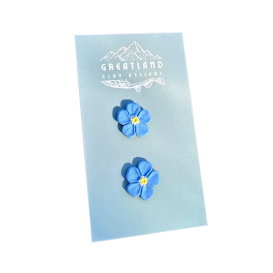 Forget-Me-Not clay studs