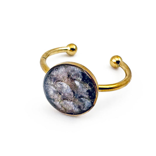 Salmon Skin Stainless Steel ring