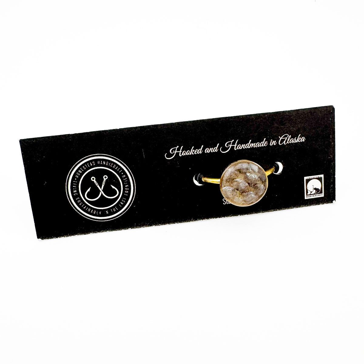 Salmon Skin Stainless Steel ring