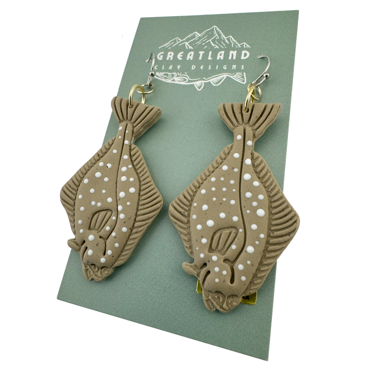 Halibut Clay Dangle Earrings