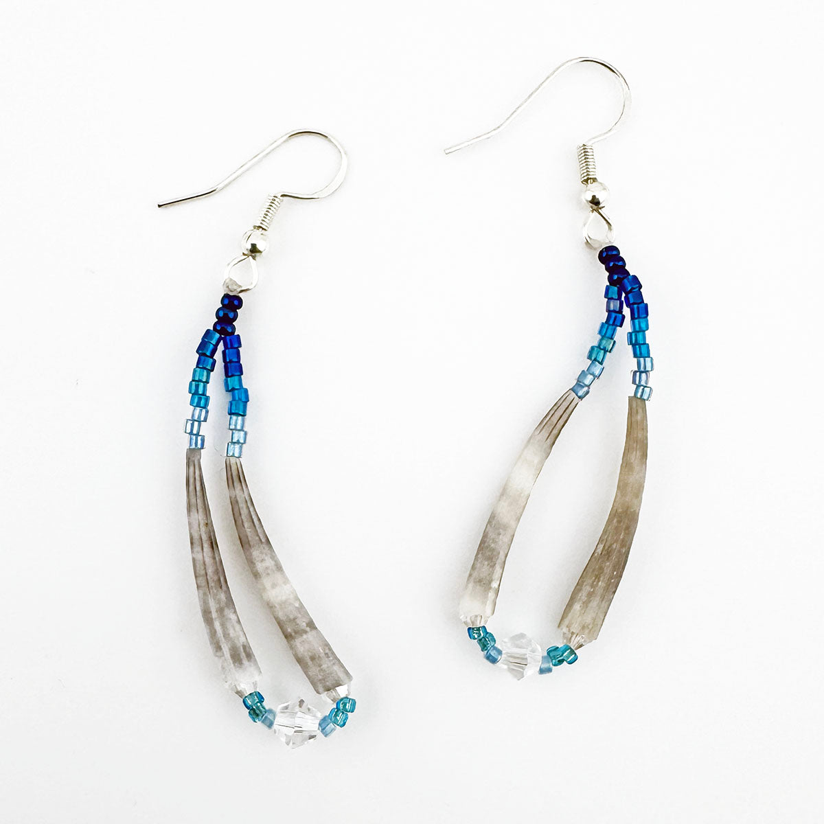 Beaded Dentalium earrings