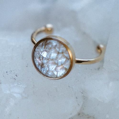 Salmon Skin Stainless Steel ring