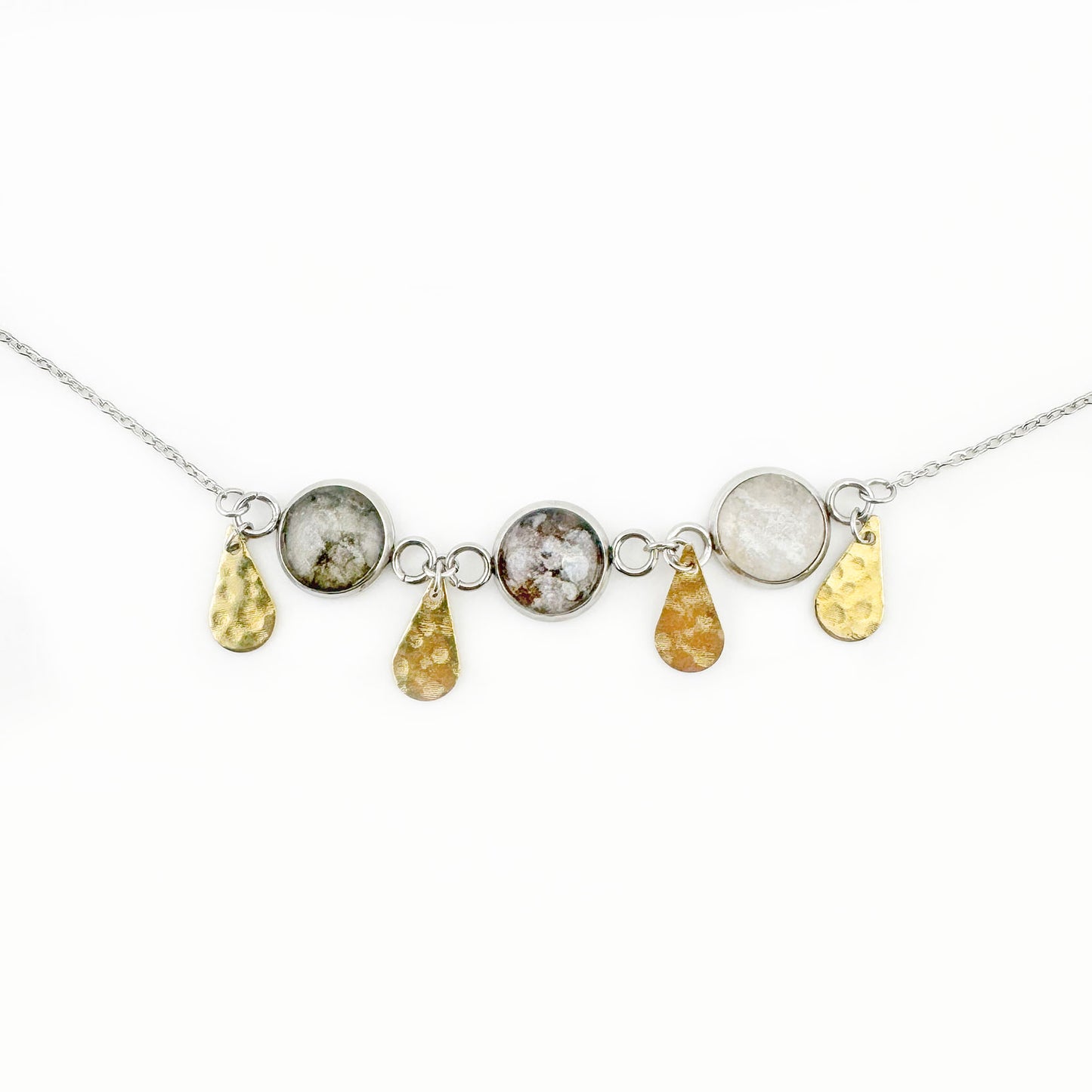 Salmon Skin Droplet necklace