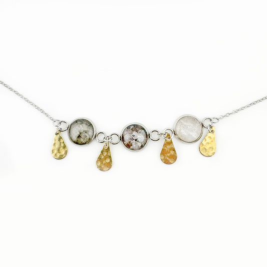 Salmon Skin Droplet necklace