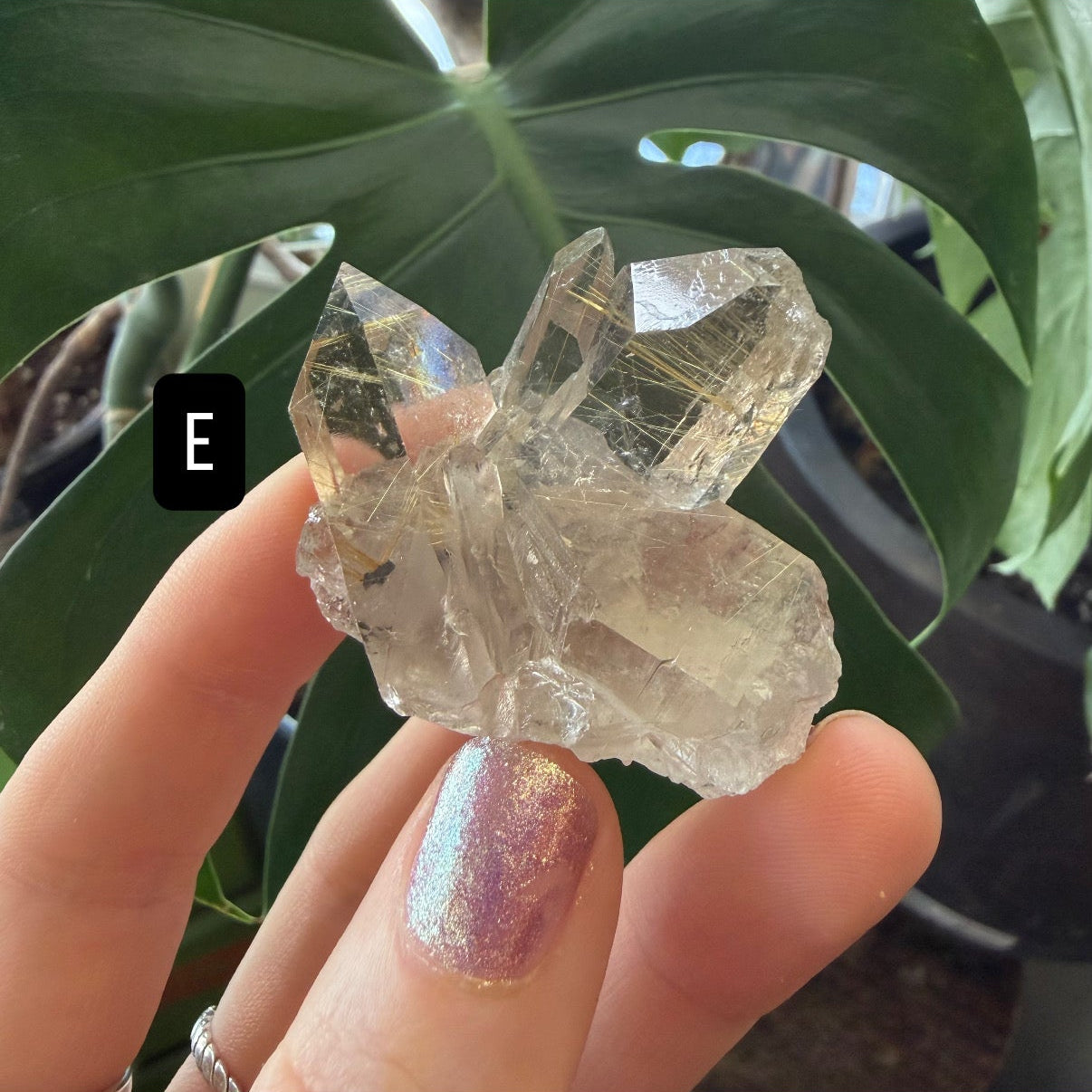 Gold Rutile Quartz Crystals