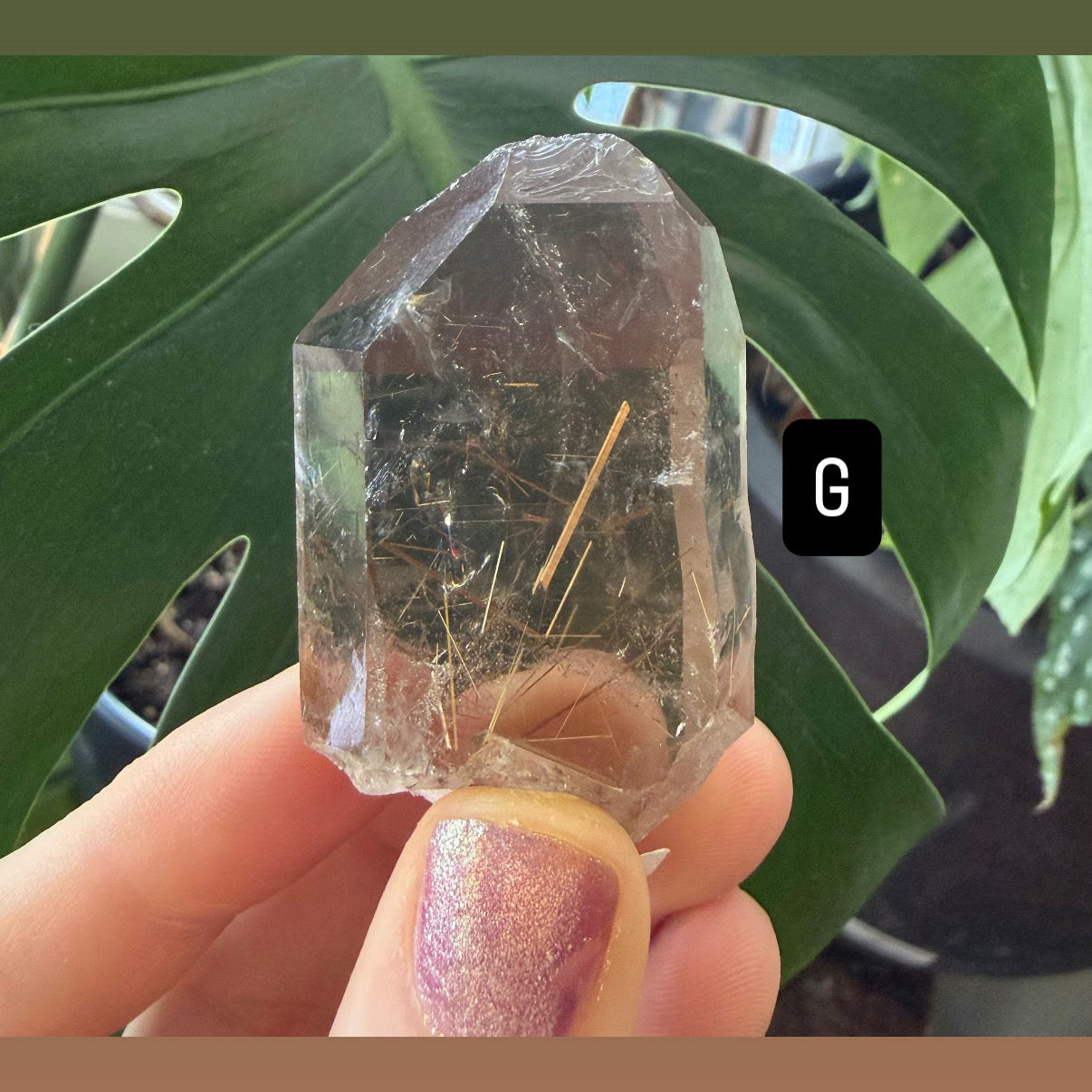 Gold Rutile Quartz Crystals
