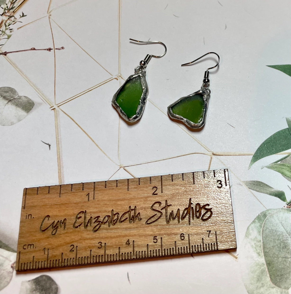 Rustic Simple Sea Glass earrings