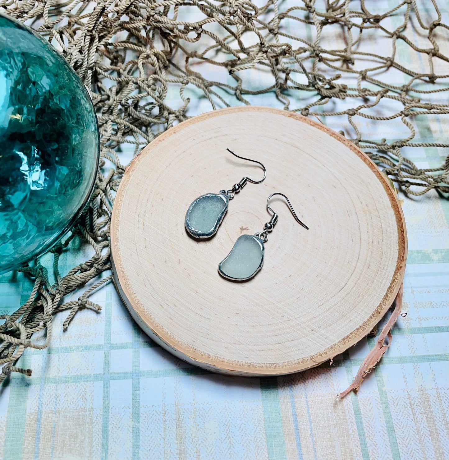 Rustic Simple Sea Glass earrings