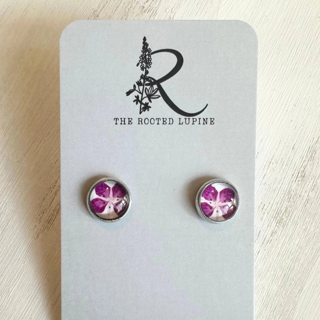 Fireweed stud earrings