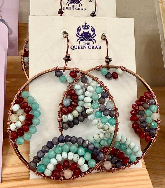 Sparkle Party Copper Hoop earrings