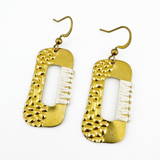 Rectangle Macramé earrings