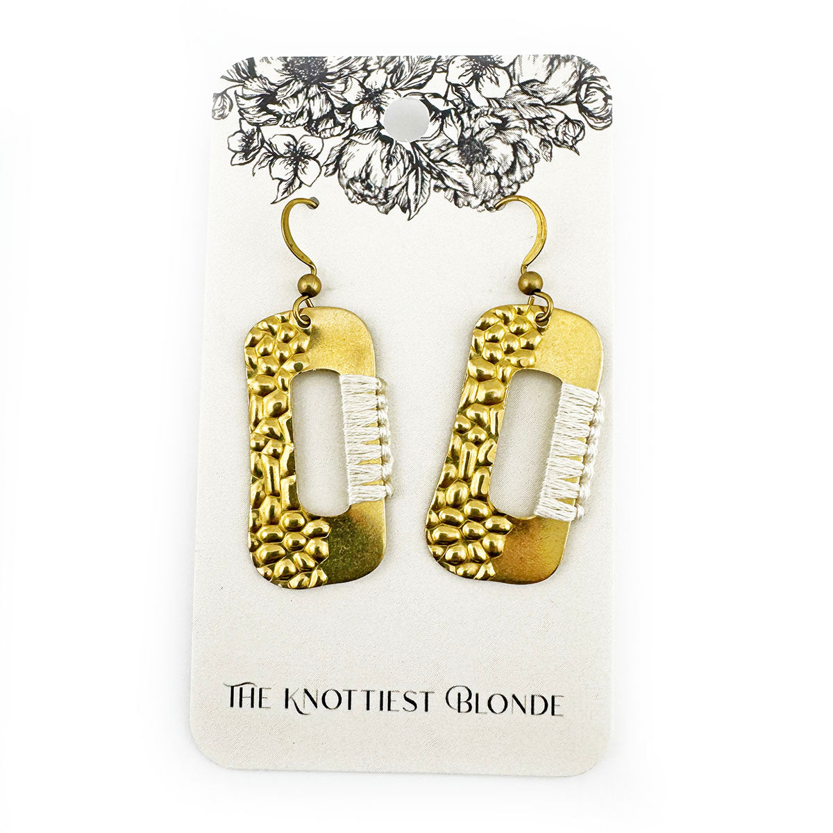 Rectangle Macramé earrings