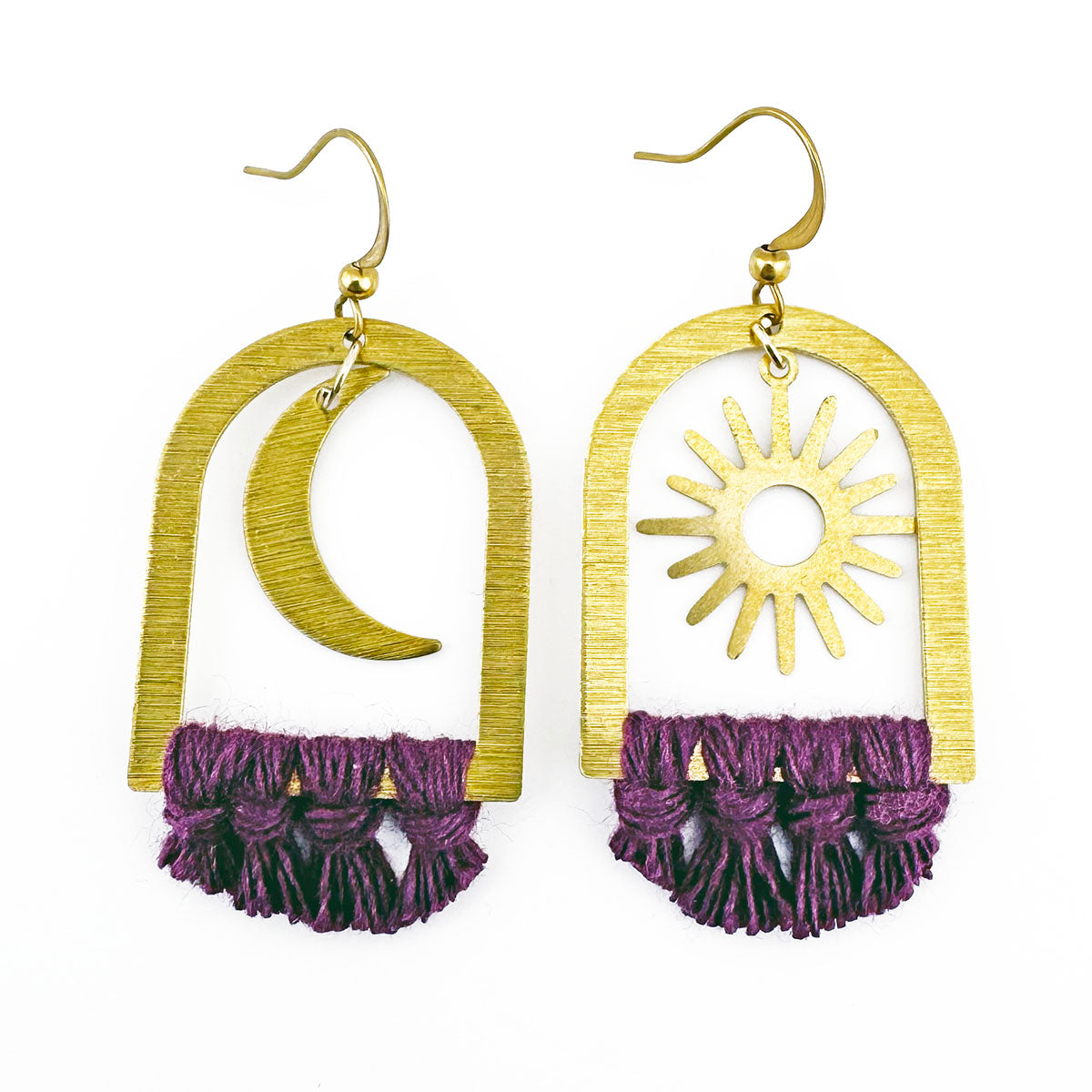 Sun & Moon Macramé earrings