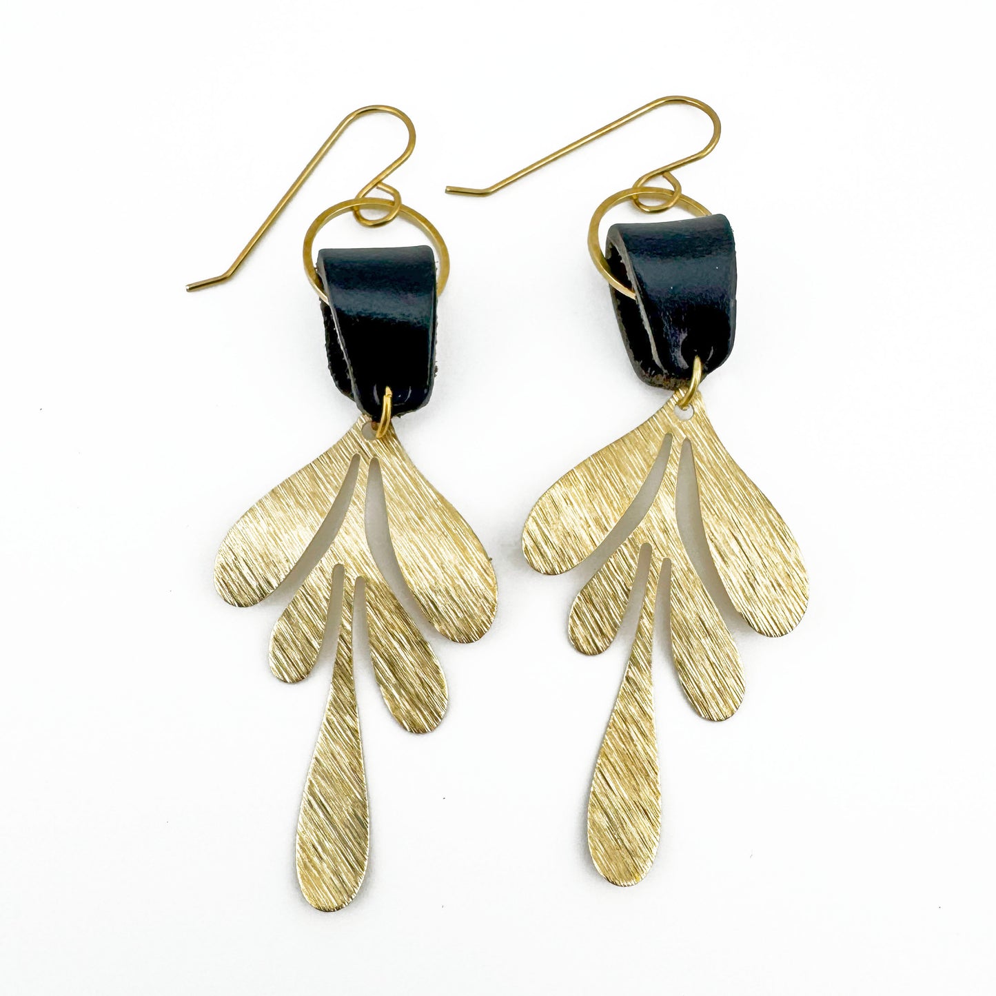 Leather Leaf 3” Earrings